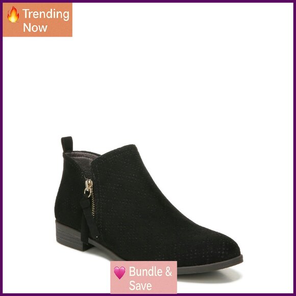 Women's Ankle Booties with Zipper, Recycled Materials, 1 Inch Heel - Picture 1 of 8